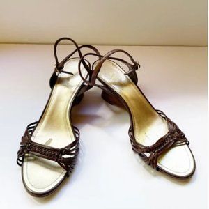 Brown Leather Ankle Strap San…